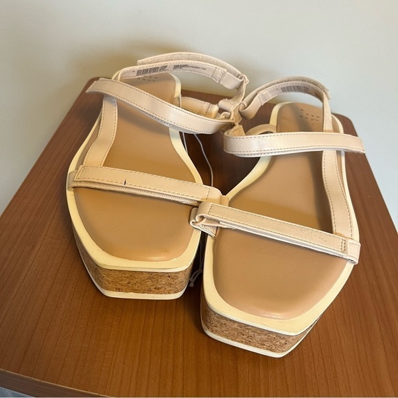 A New Day Nova Platform Cork Strappy Sandals - size 10 - Picture 4 of 6
